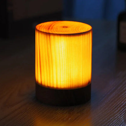 ÉclatBois - Lampe de Table LED avec Batterie Rechargeable et Contrôle Tactile pour Maison et Bureau