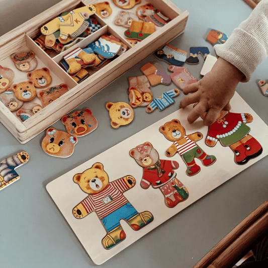 DressUpBear - Puzzle en bois créative pour enfants