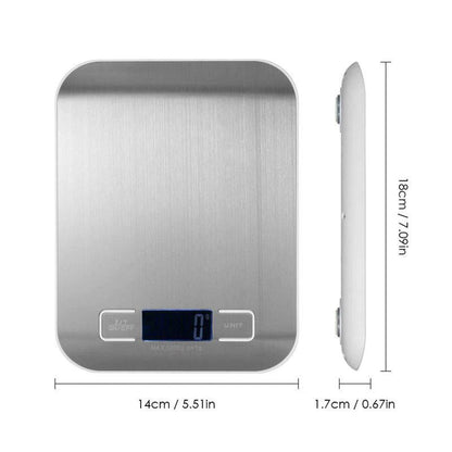 Floroux digital kitchen scale with LED display | Portable | Accurate measurements | For baking, cooking, and dieting