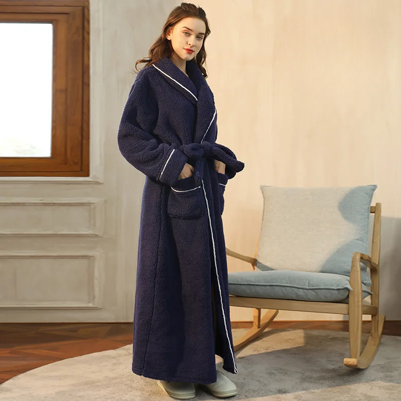 Floroux winter bathrobe | Soft flannel gown | Comfortable coat for women and men