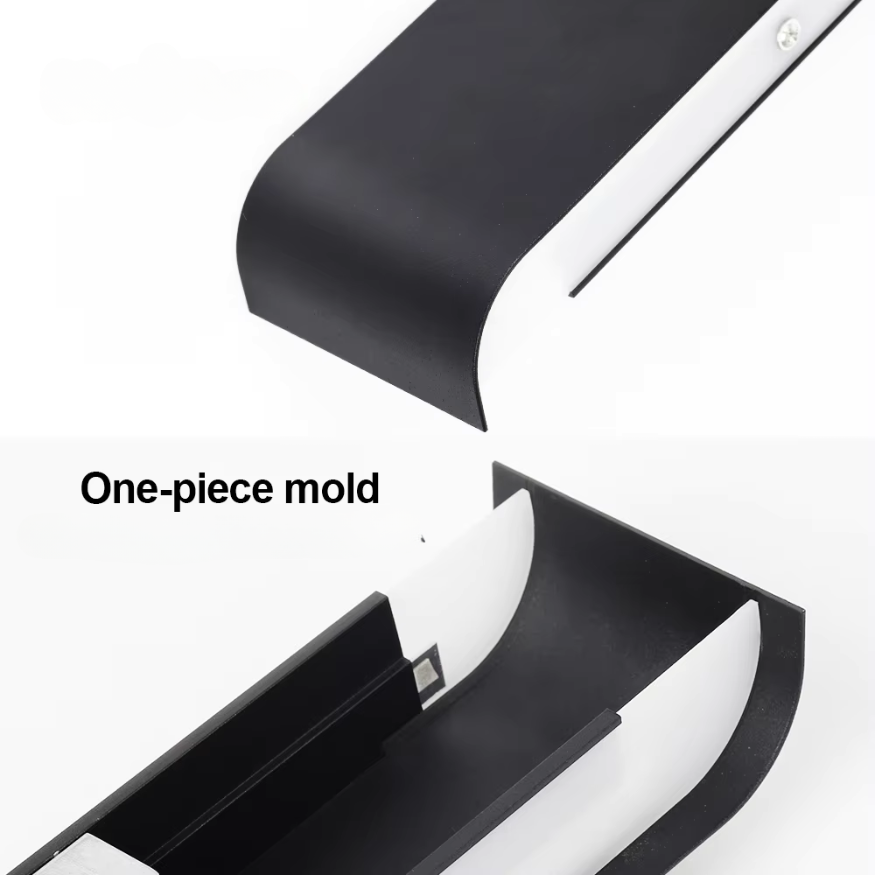 Applique murale LED nordique - Applique murale intérieure en aluminium brossé moderne