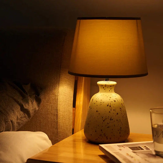 Lampe de Lecture en Céramique Rustique à 3 Pompes pour Table de Nuit