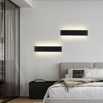 Applique murale LED nordique - Applique murale intérieure en aluminium brossé moderne
