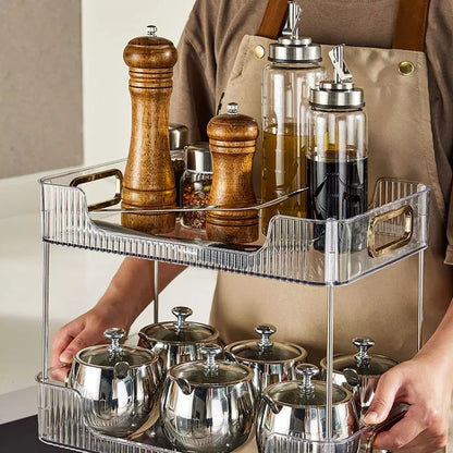 Organisateur décoratif à 2 niveaux multifonctionnel