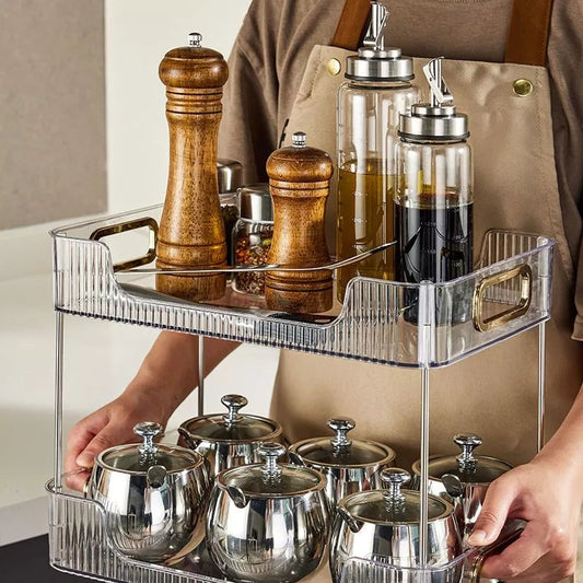 Organisateur décoratif à 2 niveaux multifonctionnel