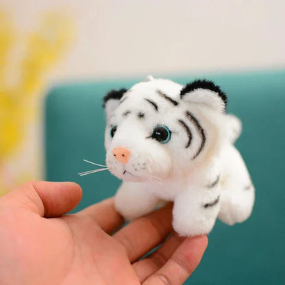 Floroux - Mignonne porte-clés en peluche au design tigre et léopard