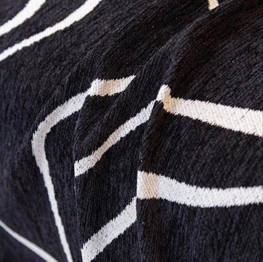 Couverture Monochrome Chic en Chenille pour Canapé/Couch