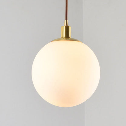 Floroux Lampe suspendue minimaliste | Boule blanche | Design scandinave | Éclairage moderne pour les espaces de vie