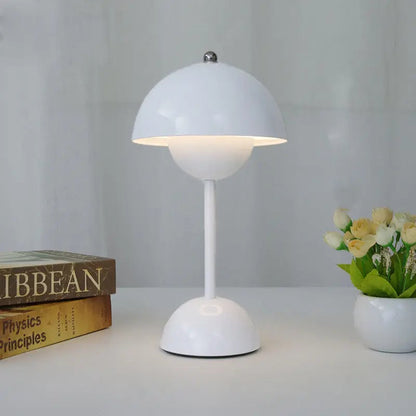 LumiFleur - Lampe de Table Rechargeable en Pot de Fleurs avec Variateur Tactile