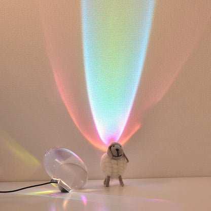 Floroux LED table lamp | Creative crystal projector | Angel eye design | Color changing + remote control