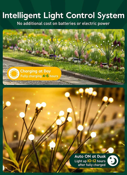 Floroux Firefly Solar LED Lamp Outdoor | Waterproof Lawn Lighting | Decorative Solar Lamp