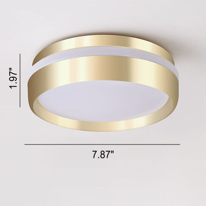 Floroux Nordic Round Luminaire LED Ceiling Light | Minimalist Design | Aluminum & Acrylic | Gold Finish