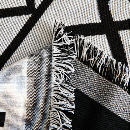 Couverture en jeté pour canapé/sofa Bohemia noir