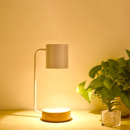 Floroux Lampe de table en bois | Dimmable | Fonction minuterie | Effet de cire | Design moderne