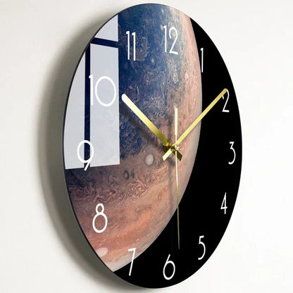 Floroux - Horloge murale en verre entraînée
