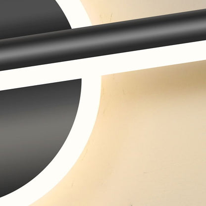 Floroux - Moderne Noir & Or LED Applique pour une atmosphère élégante | Chambre, Salon, Salle de bains