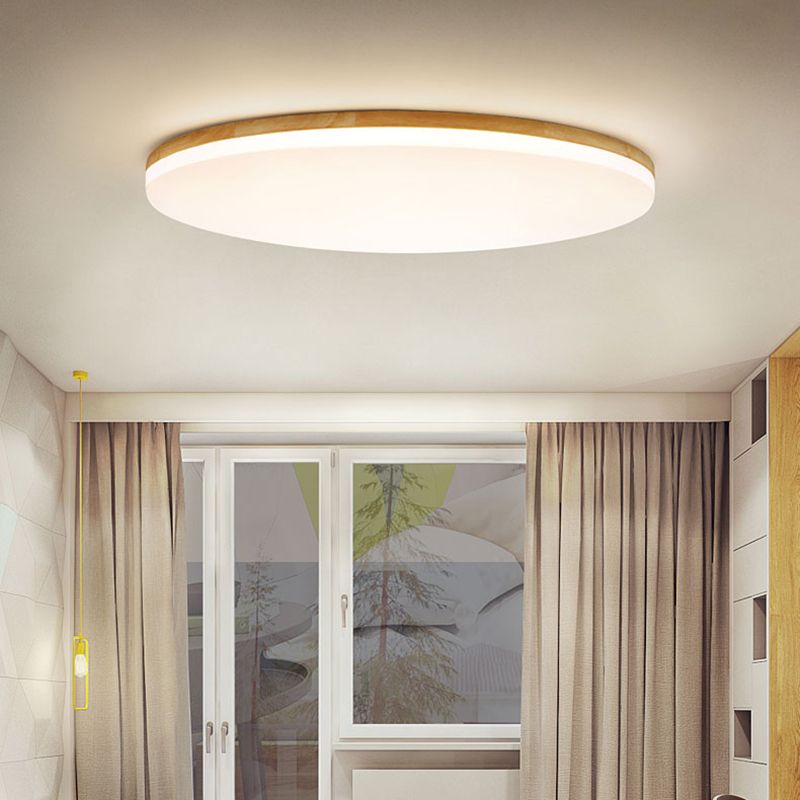 Floroux lampe de plafond LED - Bois et métal pour intérieurs modernes