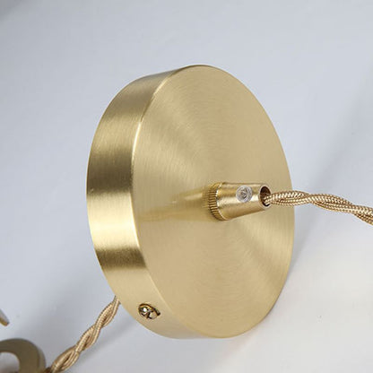 Floroux Forme de Fleurs en Verre Pendentif Luminaire en Or