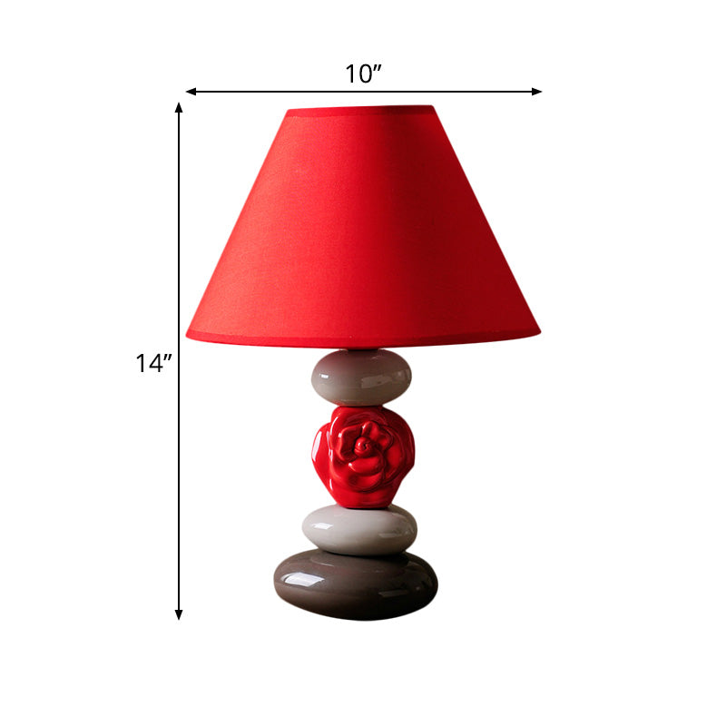 Floroux Élégance | Lampe de table stylée avec abat-jour en tissu élégant