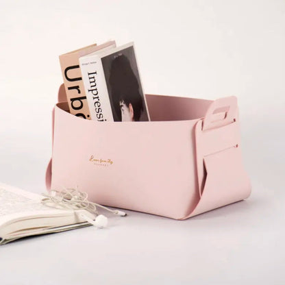 Bacs de rangement en simili cuir
