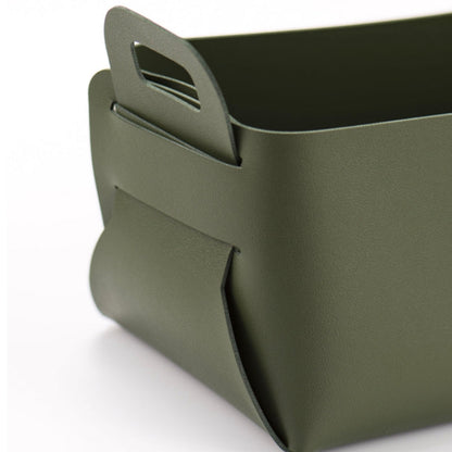 Bacs de rangement en simili cuir