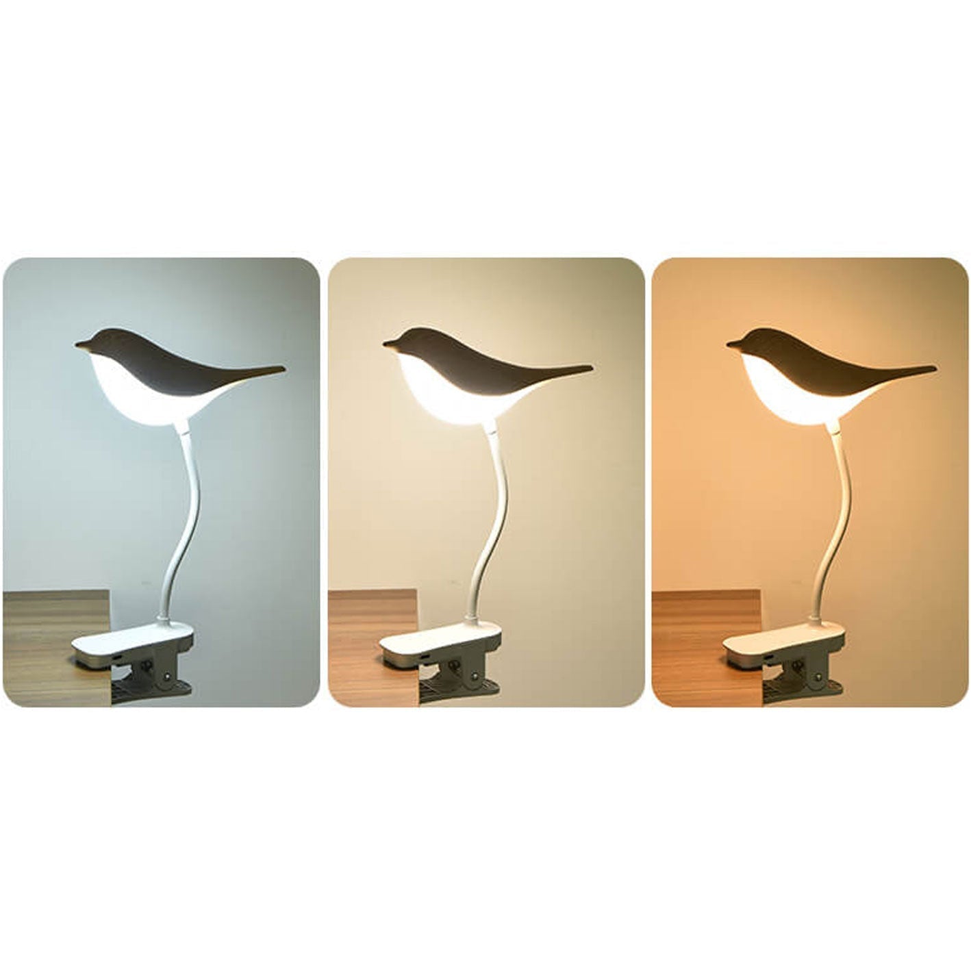 Floroux LED Table Lamp Nordic | USB Charge | Night Light with Bird Clip | Modern Design