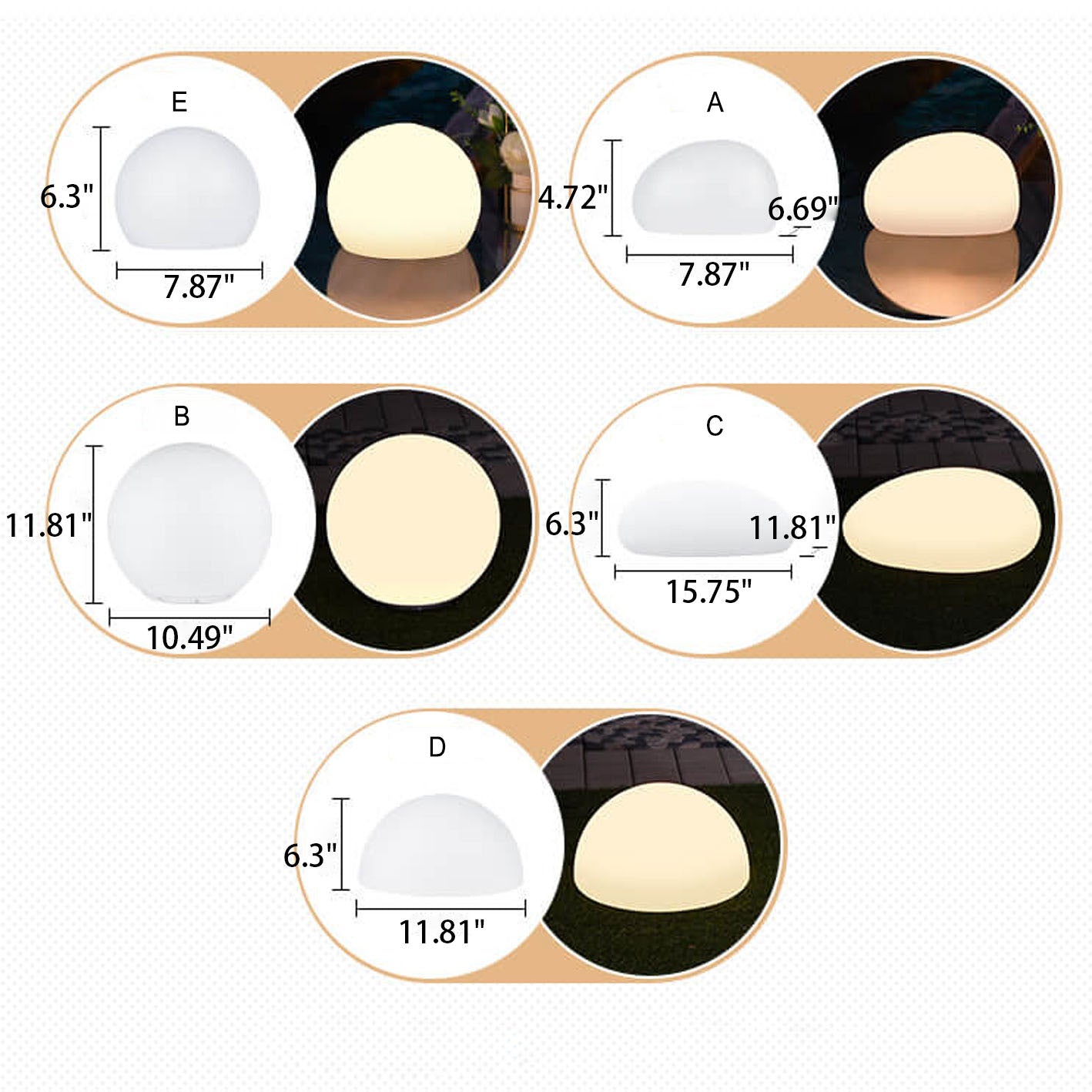 Floroux LED Boule Luminaire pour Extérieur | Solaire Étanche | Éclairage Décoratif pour Pelouse & Jardin | Durable & Résistant aux Intempéries