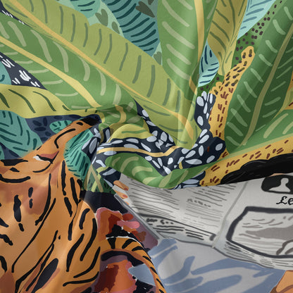 Floroux Tigre & Fille Tapisserie