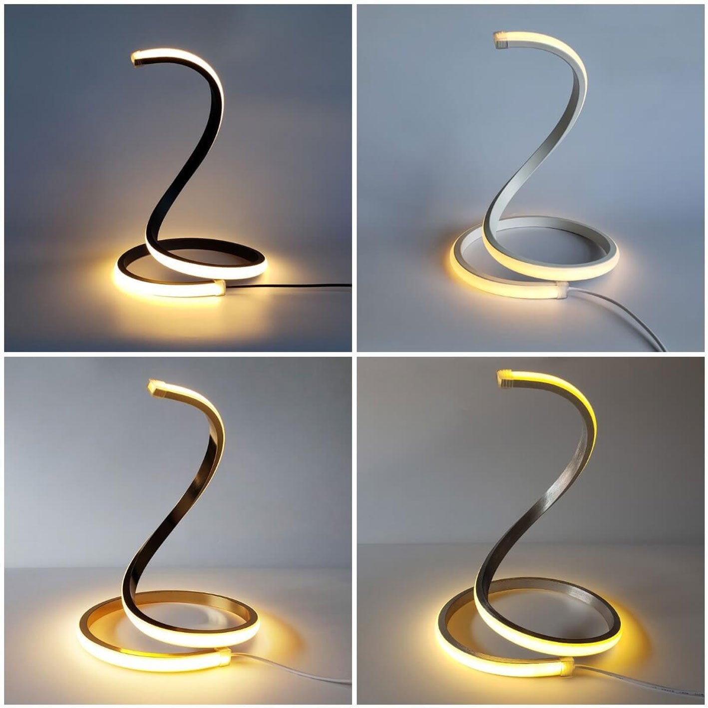 Floroux Lampe de table LED | Design de serpent créatif | Dimming tactile | Moderne & Élégant