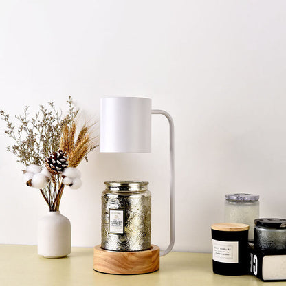 Floroux Lampe de table en bois | Dimmable | Fonction minuterie | Effet de cire | Design moderne