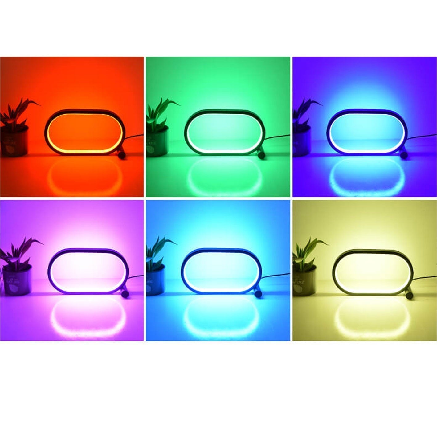 Lampe de table à LED USB ovale simple