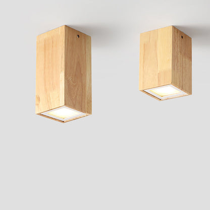 Floroux Design Nordic LED Plafonnier | Effet Bois | Monté Encastré | Blanc Chaud ou Blanc Froid | Éclairage Élégant pour la Maison