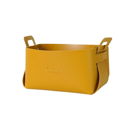 Bacs de rangement en simili cuir