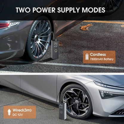 Compresseur de pneus de voiture sans fil rechargeable