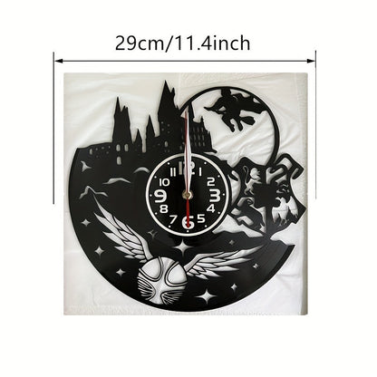 Horloge murale en vinyle LED Floroux - Parfait pour décoration de salon, chambre, cuisine et bureau | Idéal comme cadeau pour un anniversaire, la fête des mères et Halloween