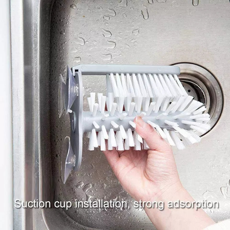 Brosse de nettoyage en verre à poils doubles