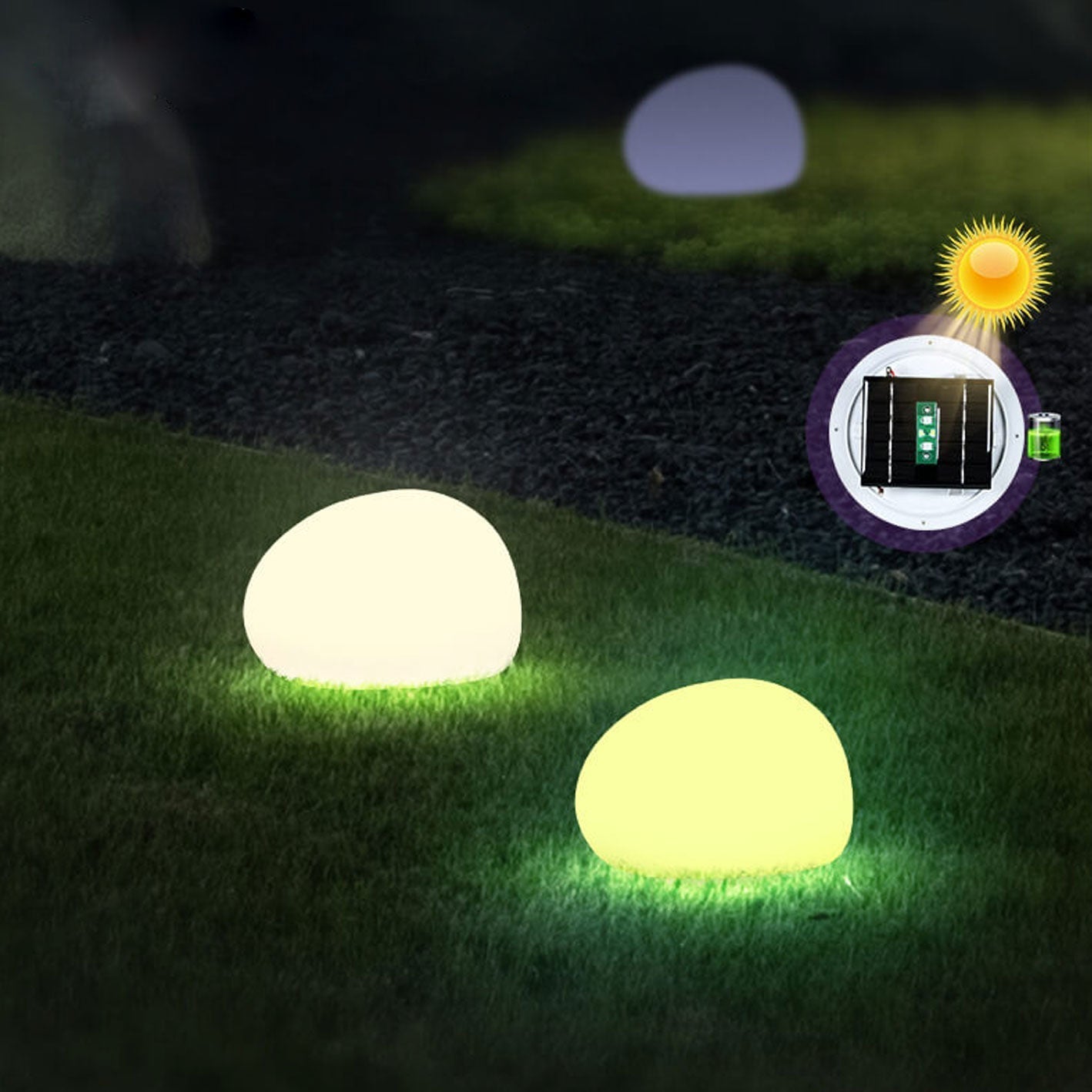 Floroux LED Boule Luminaire pour Extérieur | Solaire Étanche | Éclairage Décoratif pour Pelouse & Jardin | Durable & Résistant aux Intempéries