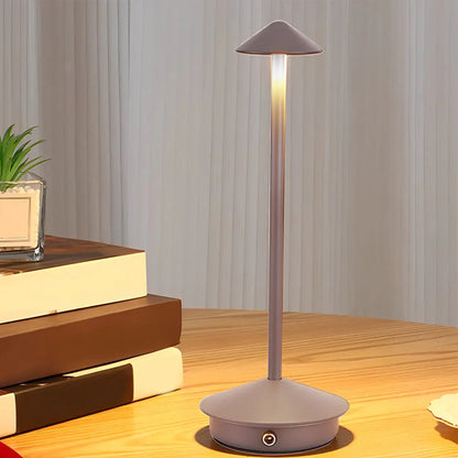 LumiGlow - Lampe de table à toucher USB en forme de champignon triangulaire avec dimmable à 3 niveaux