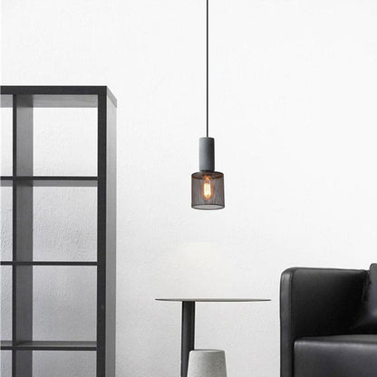Floroux Industrial Design Hanging Light in Concrete | Cylindrical Shape | Modern Look | Perfect for the Living Room