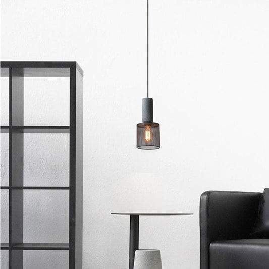 Floroux Industrial Design Hanging Light in Concrete | Cylindrical Shape | Modern Look | Perfect for the Living Room
