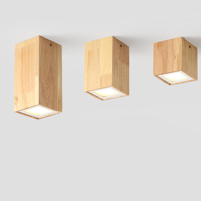 Floroux Design Nordic LED Plafonnier | Effet Bois | Monté Encastré | Blanc Chaud ou Blanc Froid | Éclairage Élégant pour la Maison