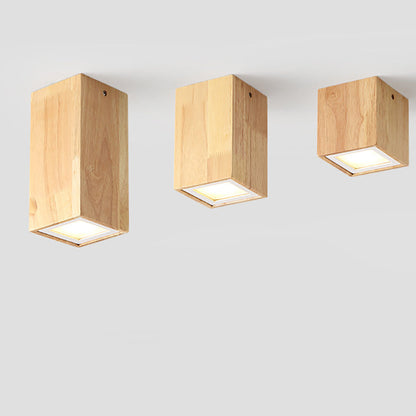 Floroux Design Nordic LED Plafonnier | Effet Bois | Monté Encastré | Blanc Chaud ou Blanc Froid | Éclairage Élégant pour la Maison