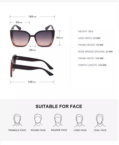 BillieShade - Lunettes de soleil rétro carrées tendance