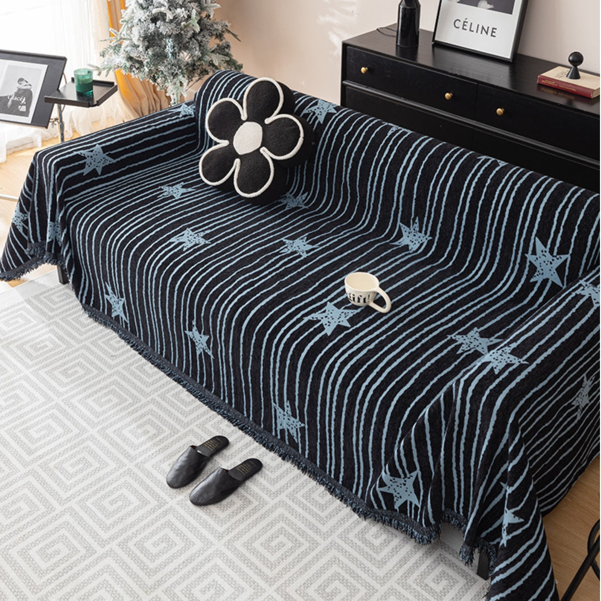 Couvre-sofa/canapé en chenille Wishing Star