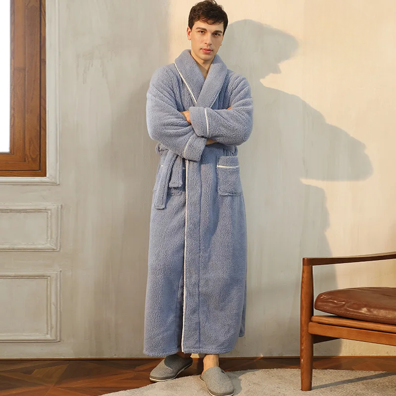 Floroux winter bathrobe | Soft flannel gown | Comfortable coat for women and men