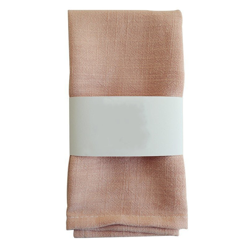 Serviettes en coton-lin simples et minimalistes - Ensemble de 4