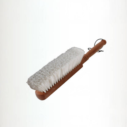 Brosse de nettoyage multifonctionnelle en poils de laine avec poignée en bois de santal