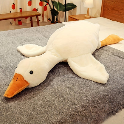 Peluche Douce Canard Blanc - Grande Peluche Cygne Oie, Tapis en Peluche Fluffy pour la Chambre des Enfants et la Décoration Intérieure