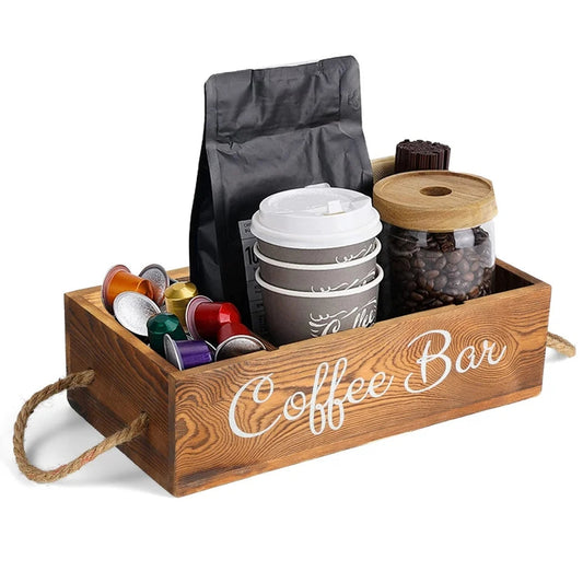 Organisateur en bois pour café/thé