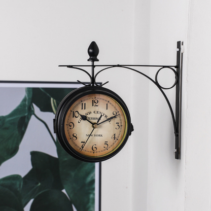 EuroElegance Horloge Murale Double Face